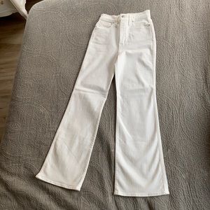 Madewell 11” High-rise Flare White Jeans